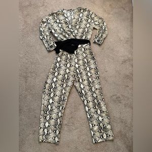 ZARA SILK PATHON PRINT JUMPSUIT